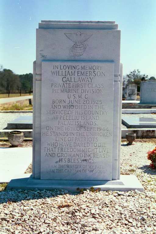 William Emerson Callaway KIA marker