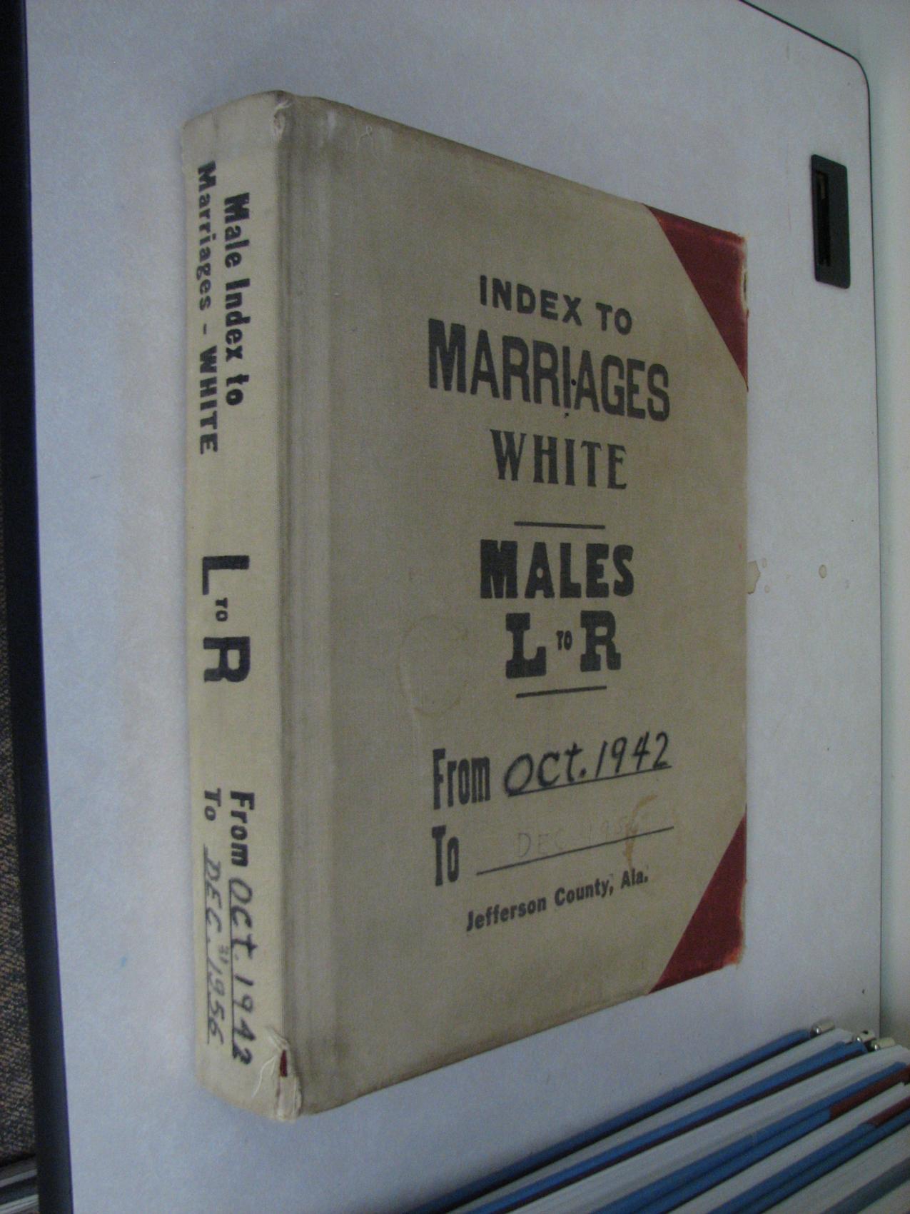 Jeff Co AL Marriage Book