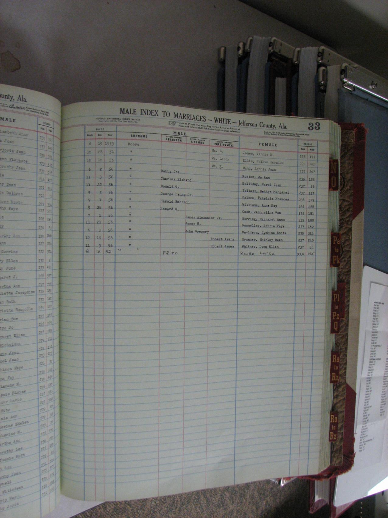 Jeff Co AL Marriage Book