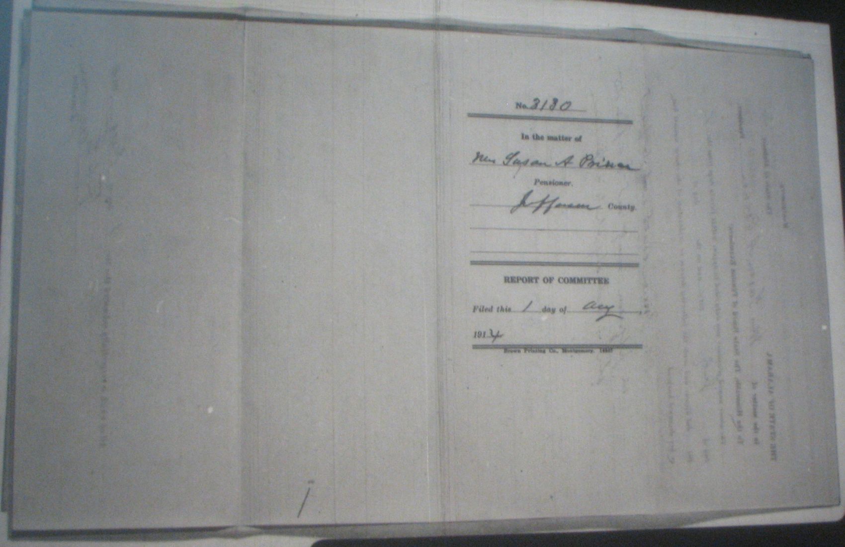 R T Prince pension application