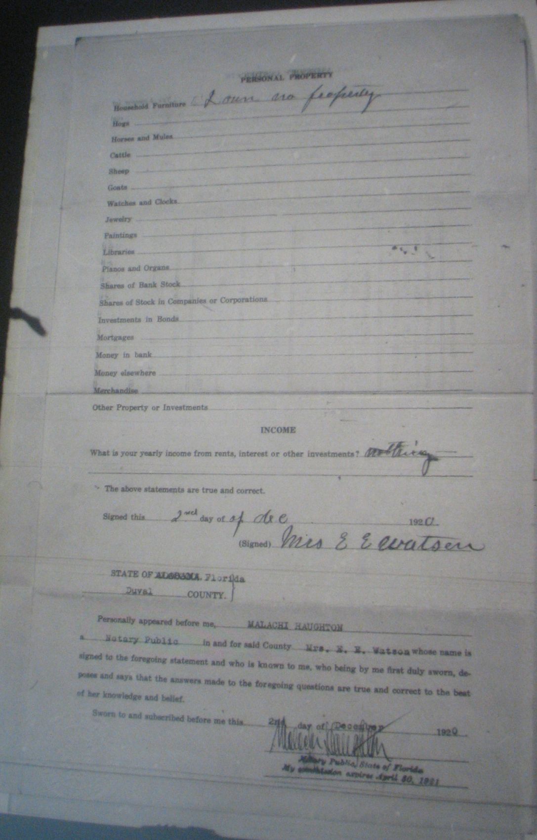 A G Watson pension application