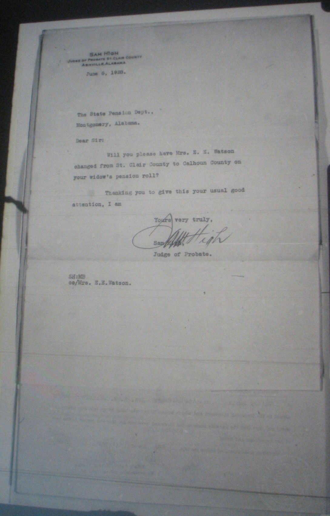 A G Watson pension application