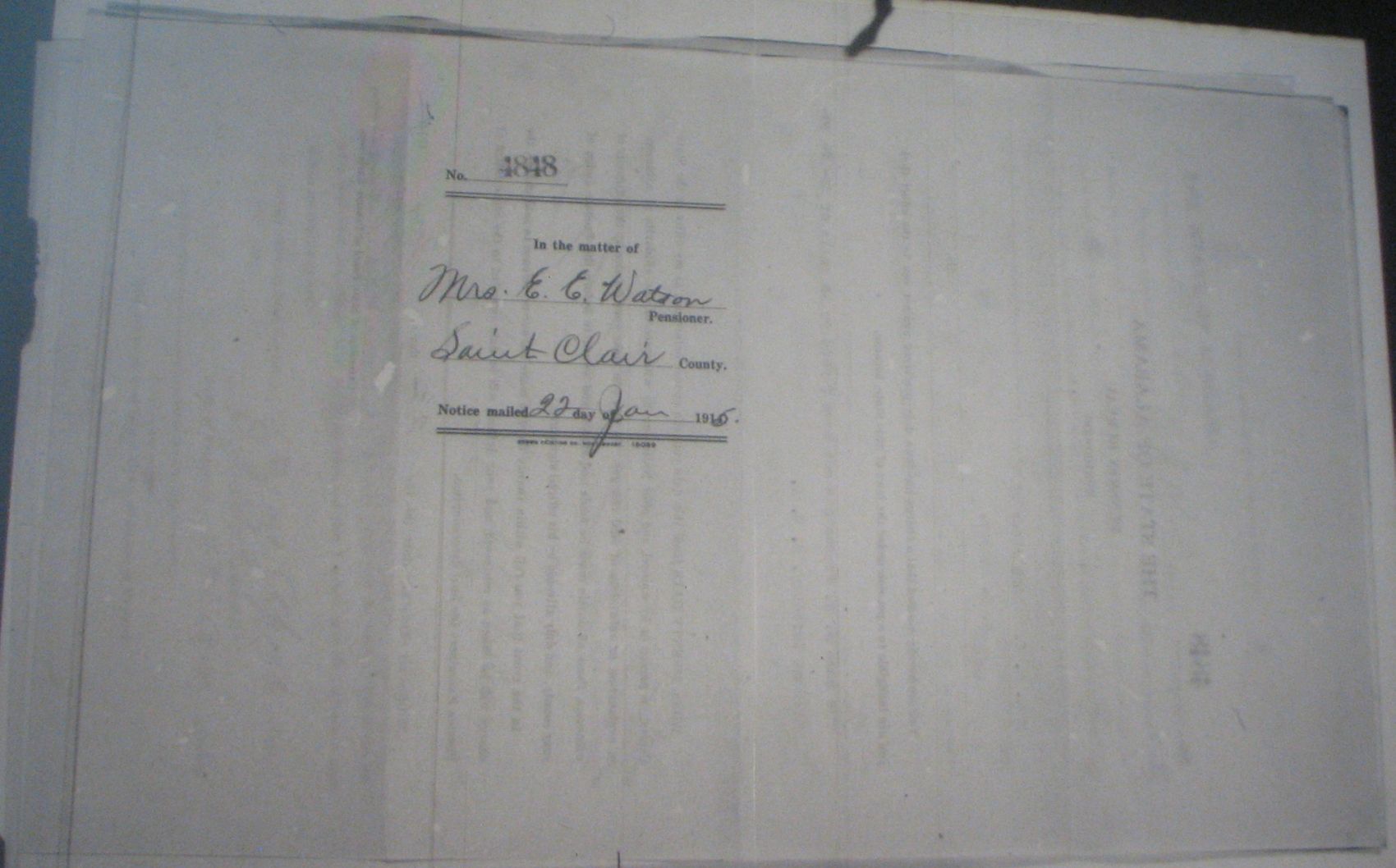 A G Watson pension application