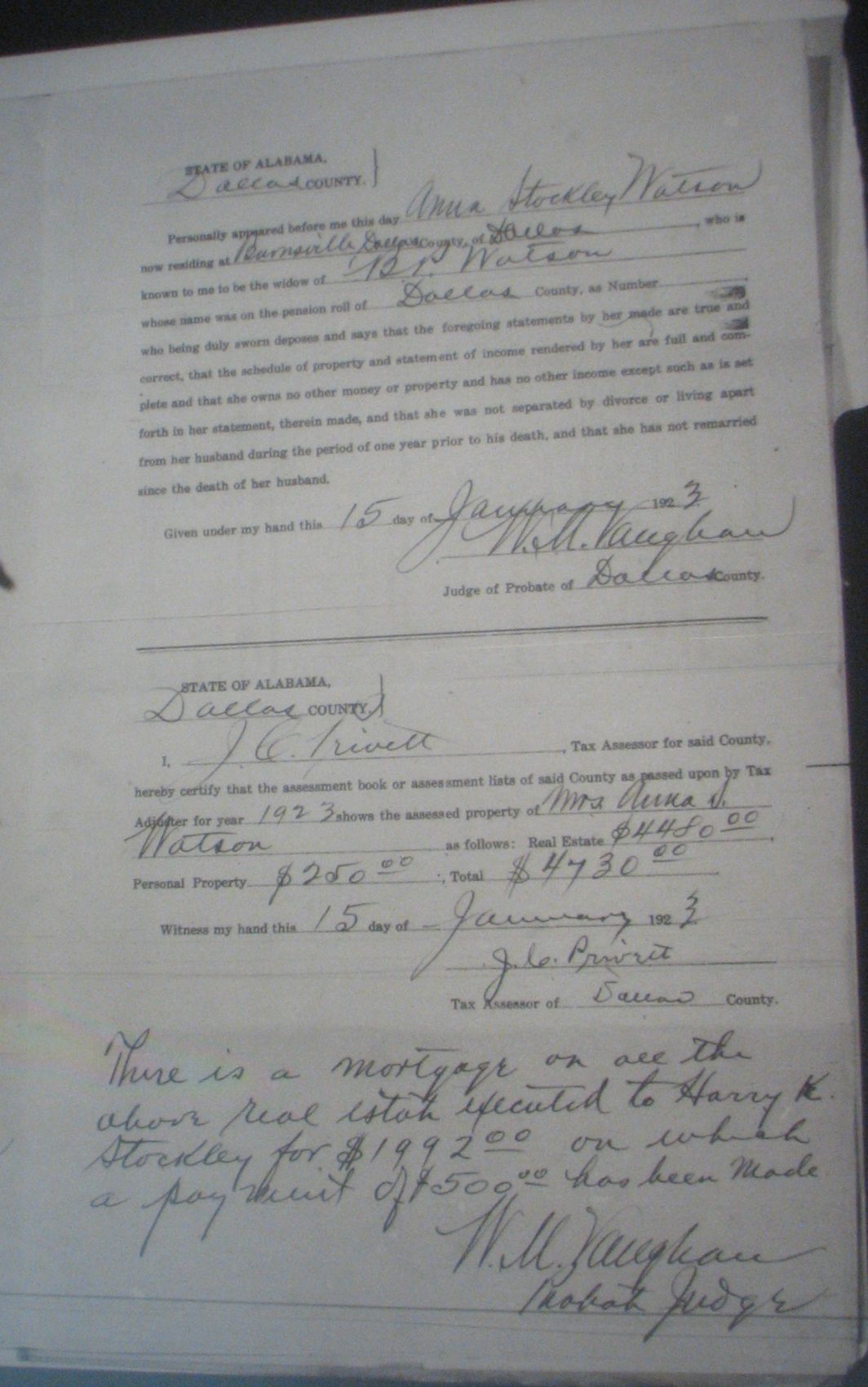 Boling Perry Watson pension application