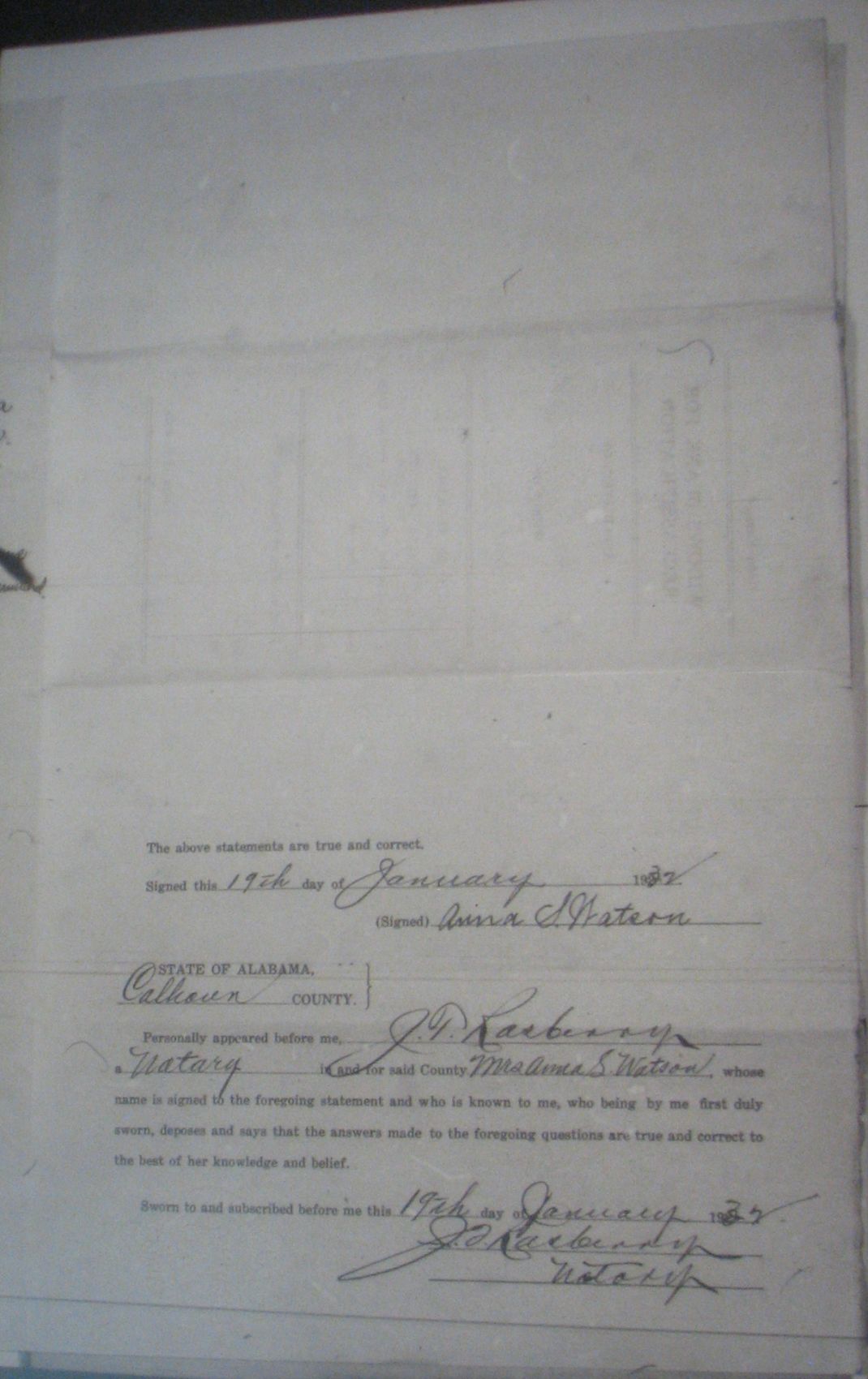 Boling Perry Watson pension application