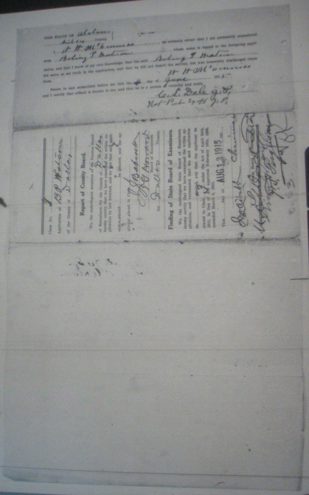 Boling Perry Watson pension application
