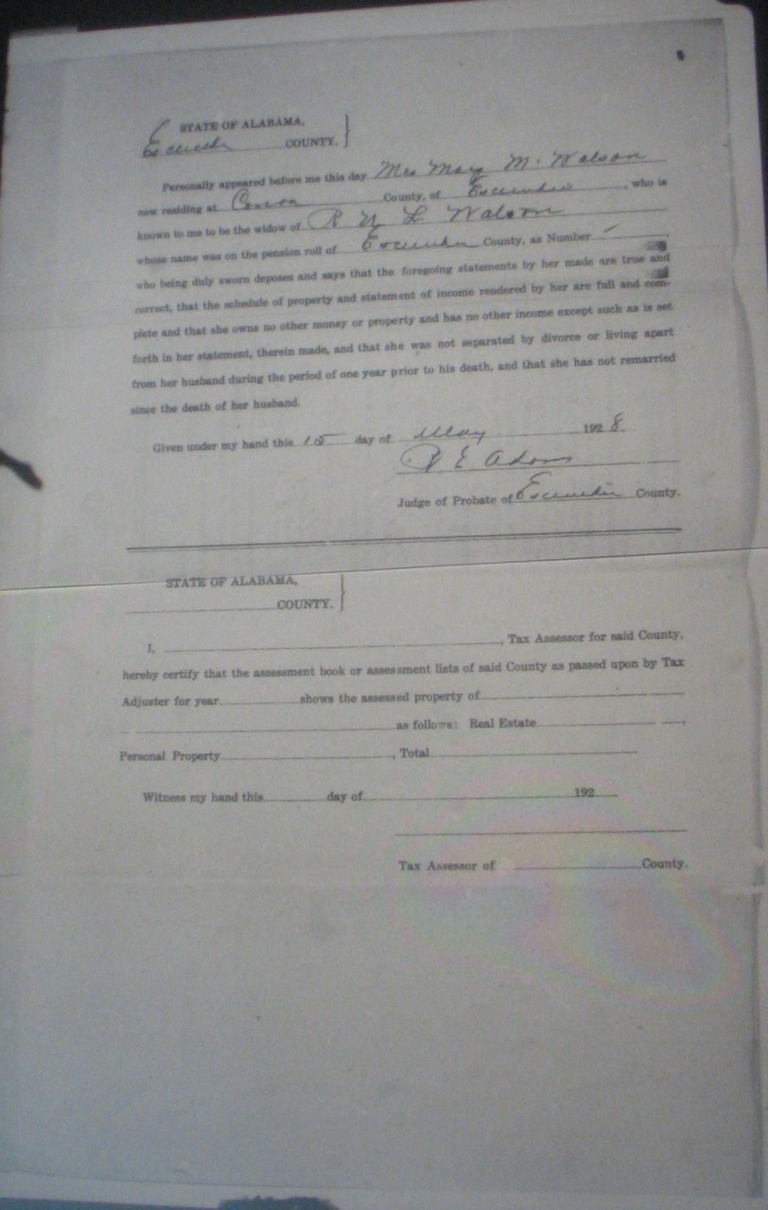 R U L Watson pension application