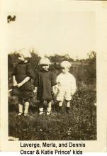 Laverge, Merla, and Dennis Prince, children of Oscar and Katie Prince